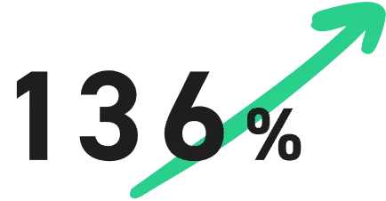 136%